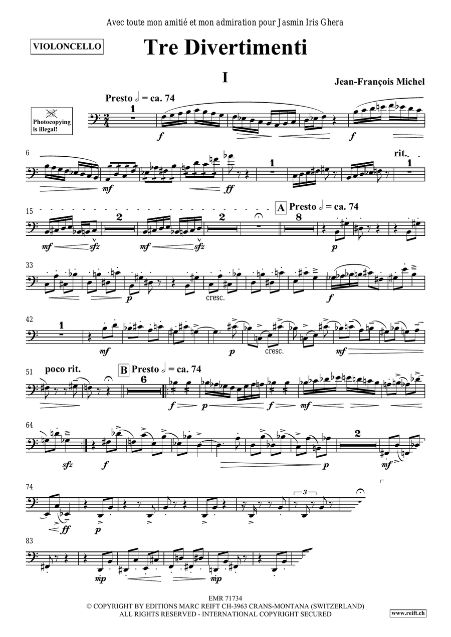 Tre Divertimenti Tre Divertimenti Piano Accompaniment scores gallery preview page 5