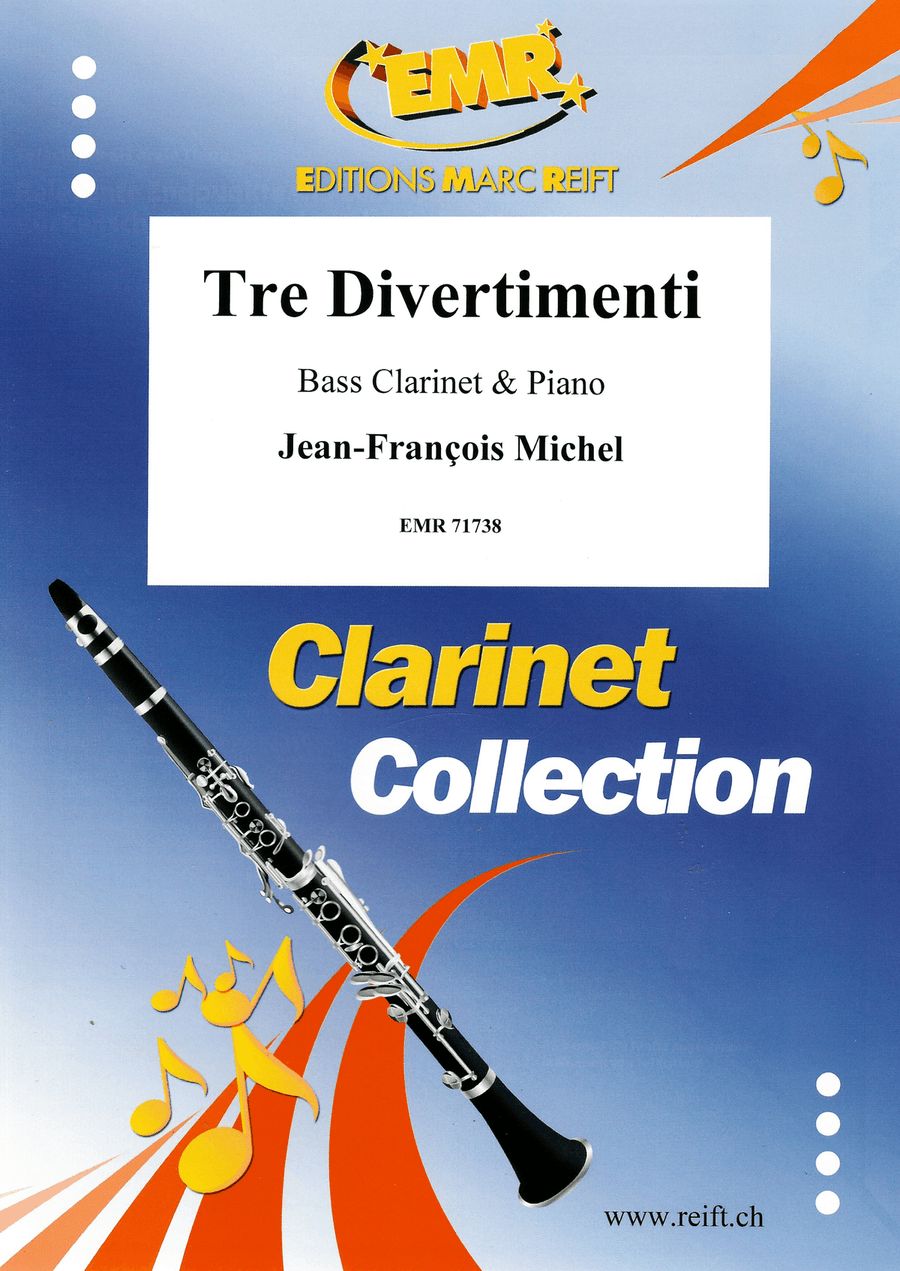 Tre Divertimenti Tre Divertimenti Bass Clarinet scores gallery preview page 1