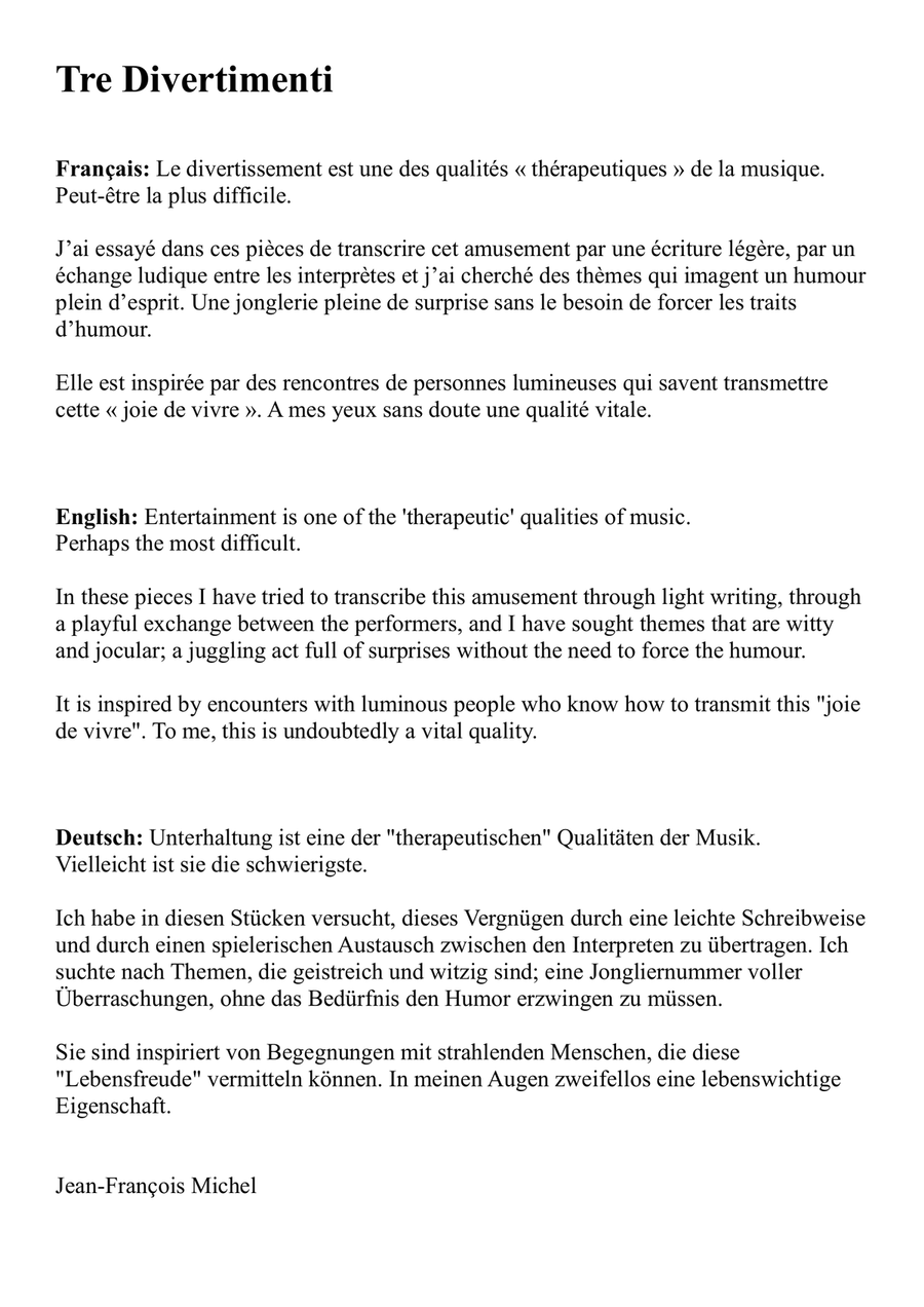 Tre Divertimenti Tre Divertimenti Piano Accompaniment scores gallery preview page 4