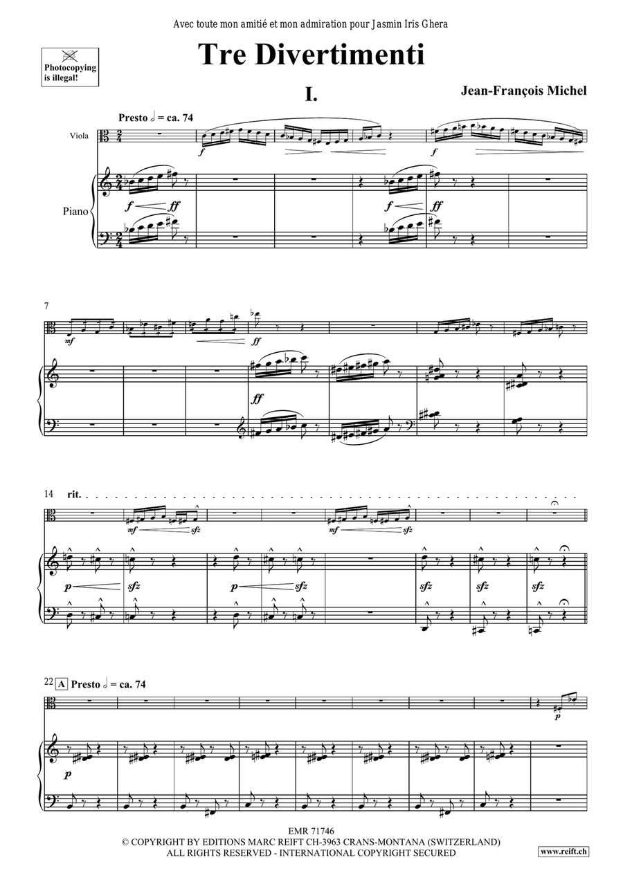 Tre Divertimenti Tre Divertimenti Piano Accompaniment scores gallery preview page 6