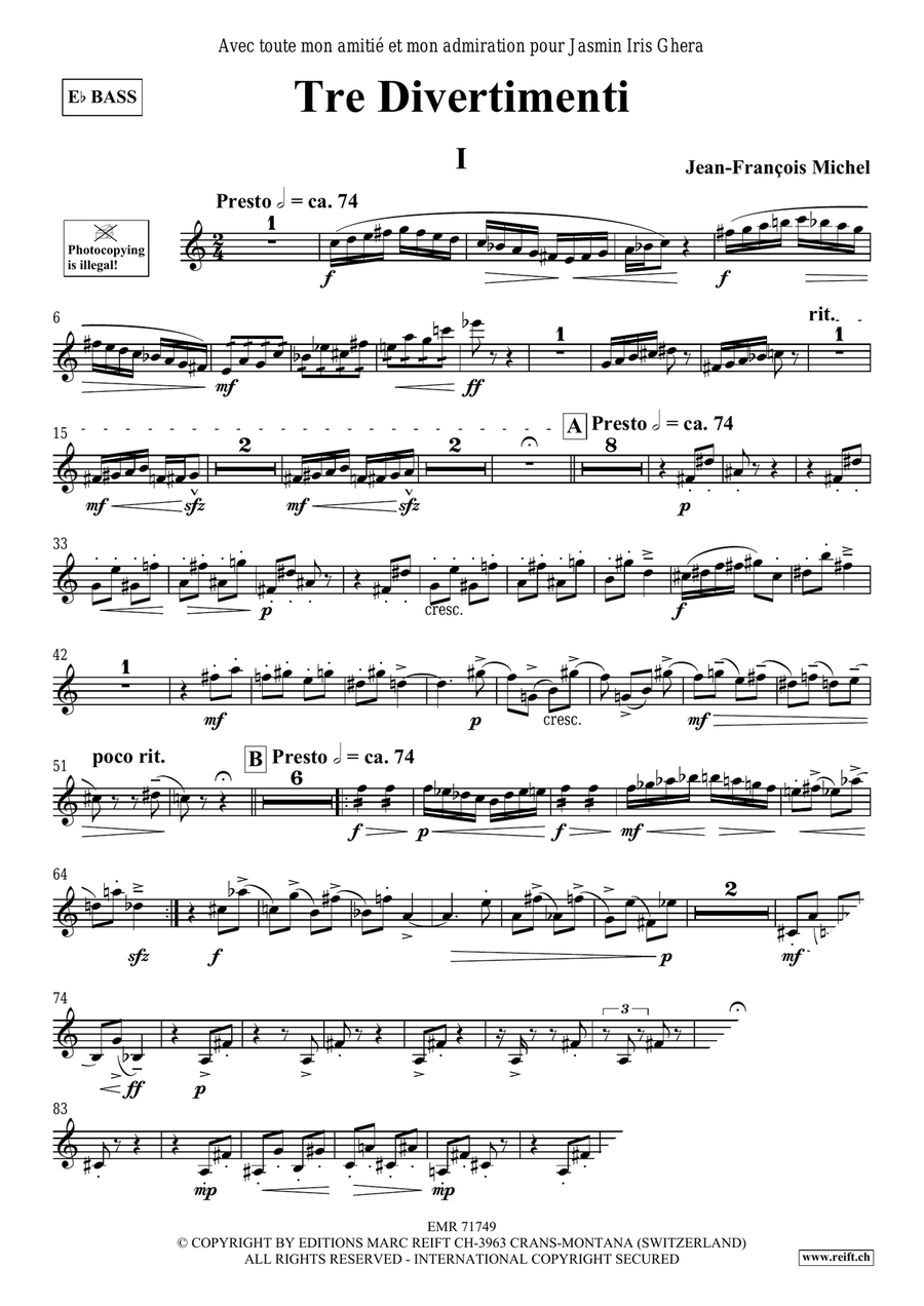 Tre Divertimenti Tre Divertimenti Voice Solo scores gallery preview page 5