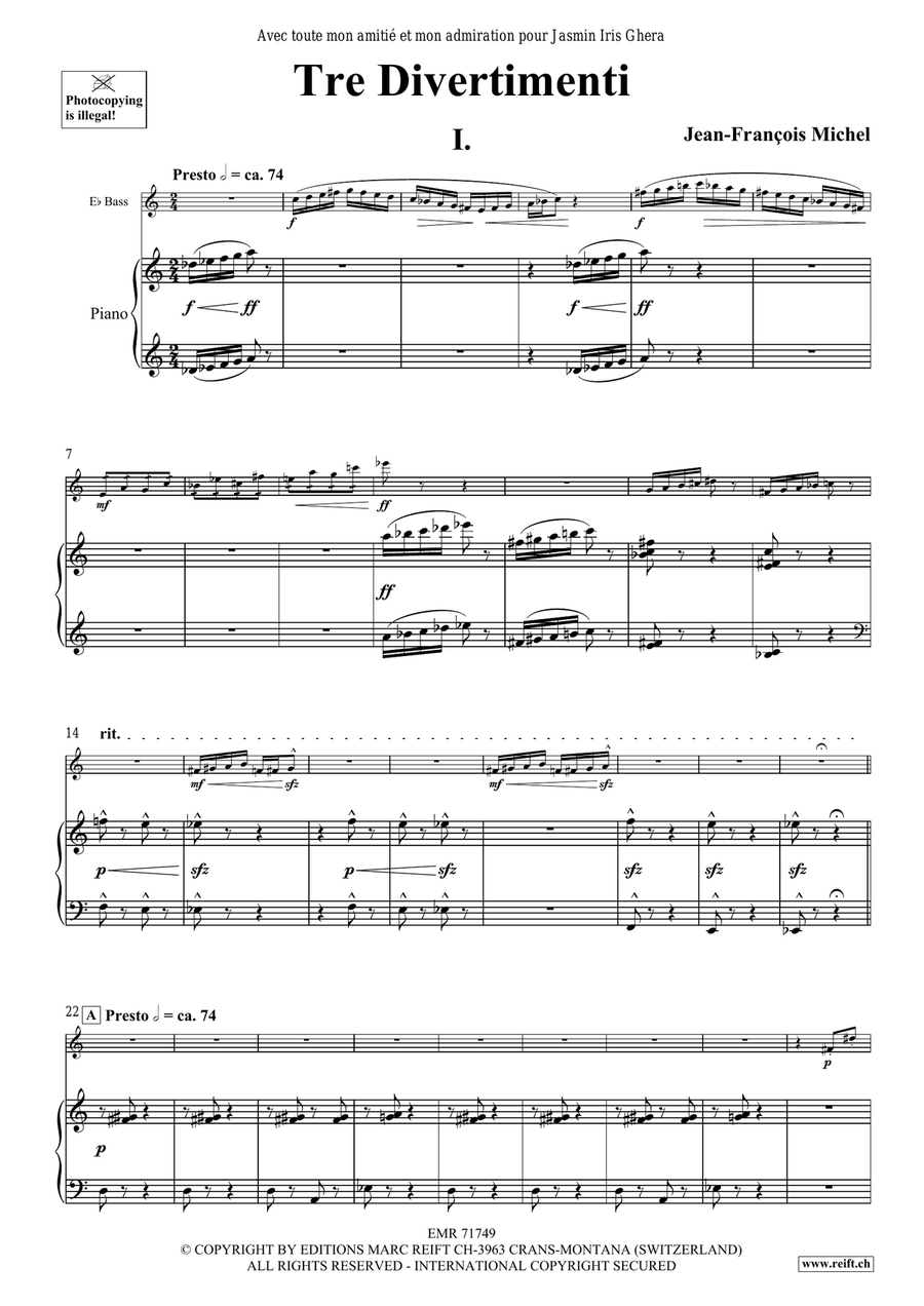 Tre Divertimenti Tre Divertimenti Voice Solo scores gallery preview page 6