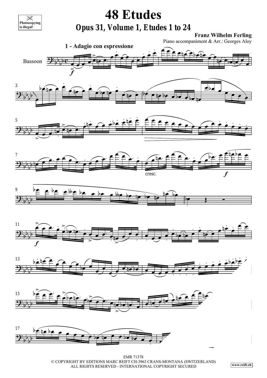 48 Etudes Volume 1 48 Etudes Volume 1 Bassoon Solo scores gallery preview page 3