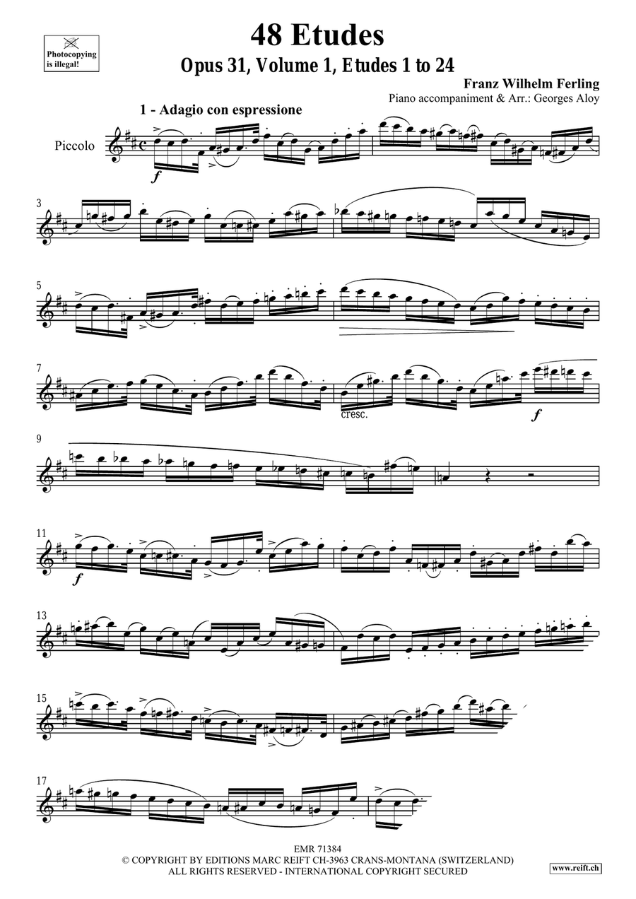 48 Etudes Volume 1 48 Etudes Volume 1 Piccolo scores gallery preview page 3