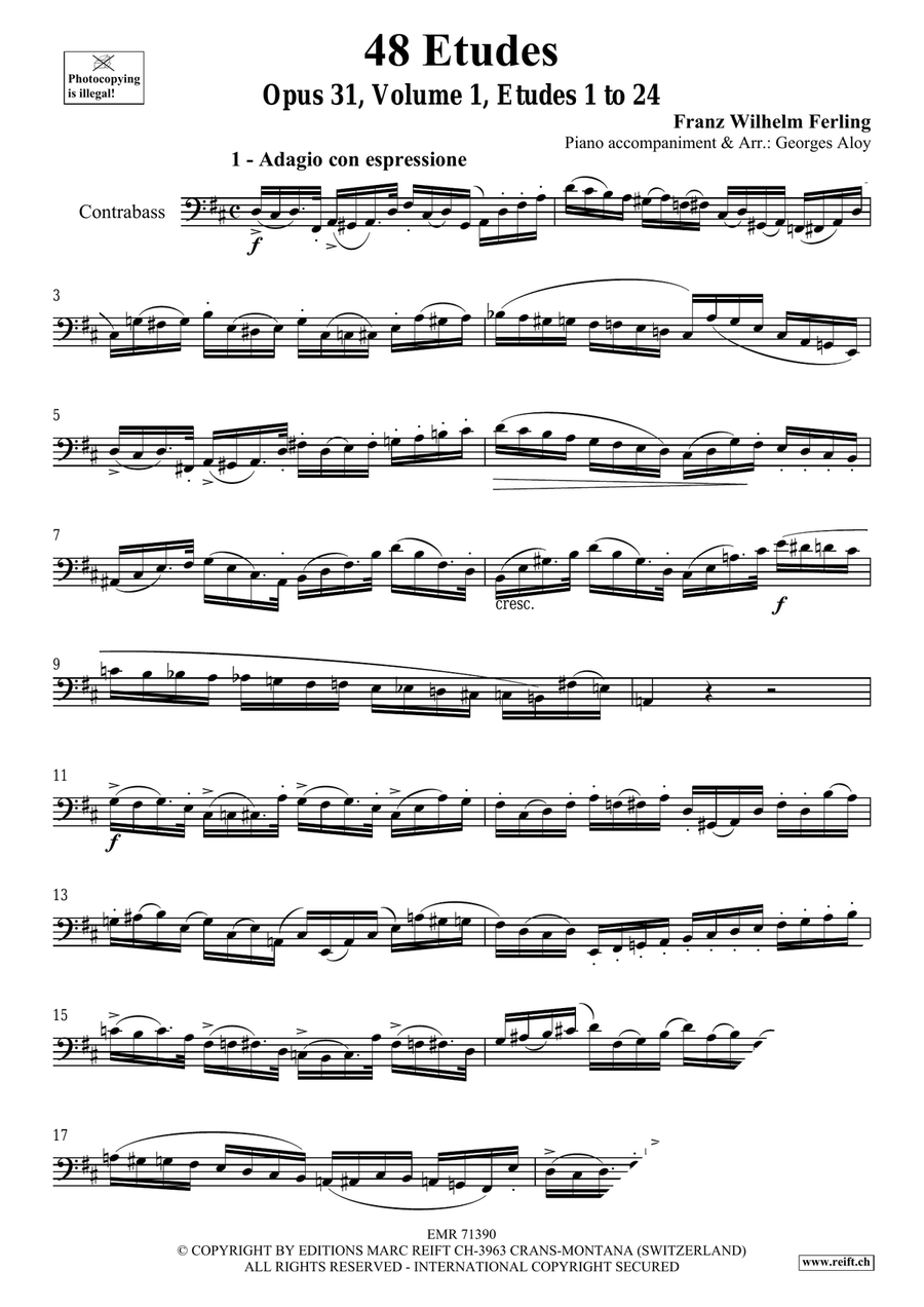 48 Etudes Volume 1 48 Etudes Volume 1 Double Bass scores gallery preview page 3