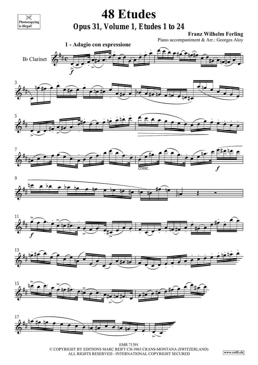 48 Etudes Volume 1 48 Etudes Volume 1 Clarinet Solo scores gallery preview page 3
