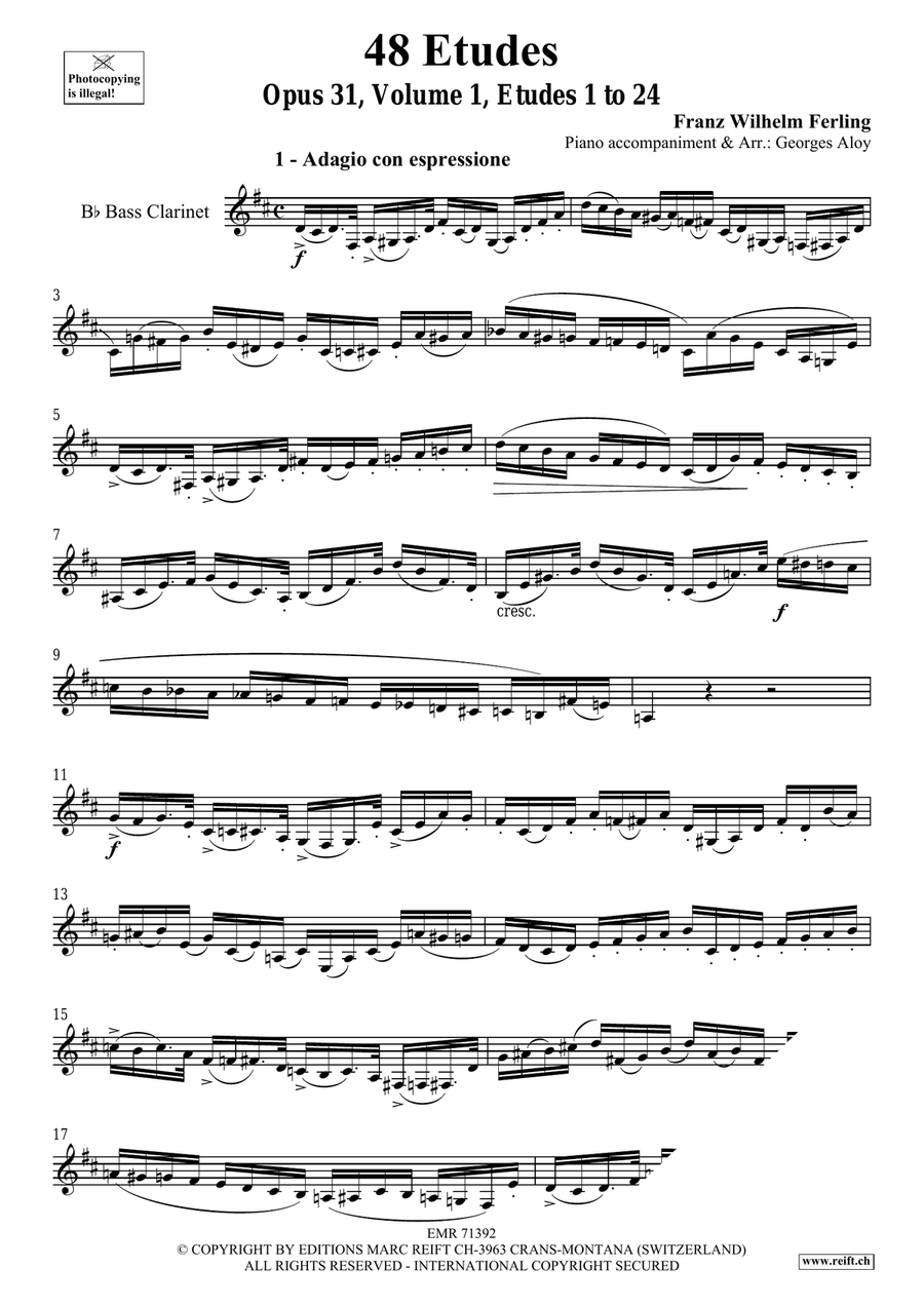 48 Etudes Volume 1 48 Etudes Volume 1 Bass Clarinet scores gallery preview page 3