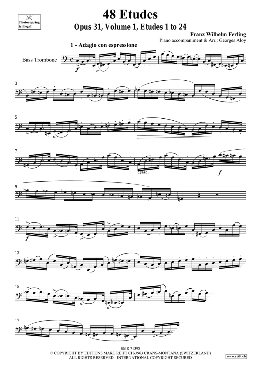 48 Etudes Volume 1 48 Etudes Volume 1 Bass Trombone scores gallery preview page 3