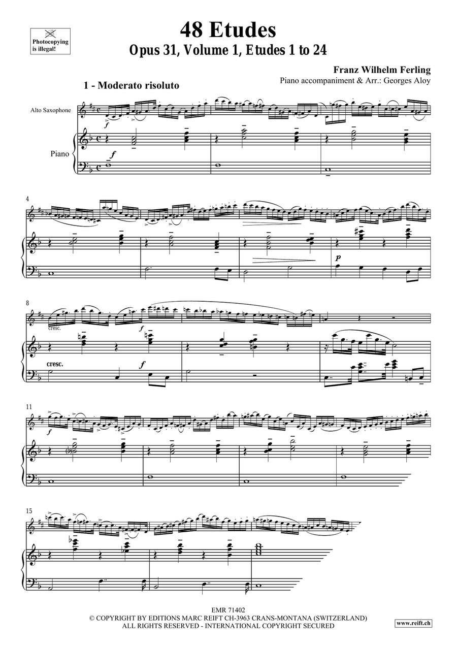 48 Etudes Volume 1 48 Etudes Volume 1 Alto Saxophone scores gallery preview page 4