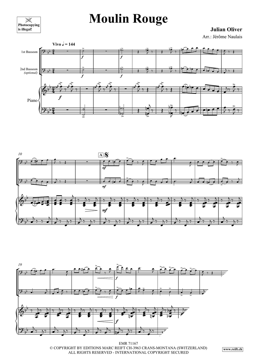 Moulin Rouge Moulin Rouge Bassoon scores gallery preview page 3