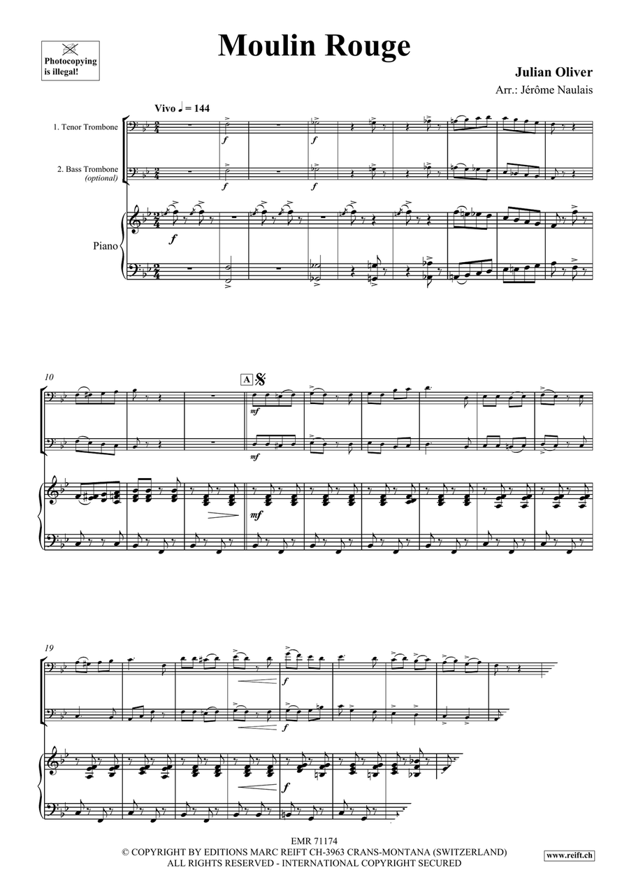 Moulin Rouge Moulin Rouge Trombone scores gallery preview page 3