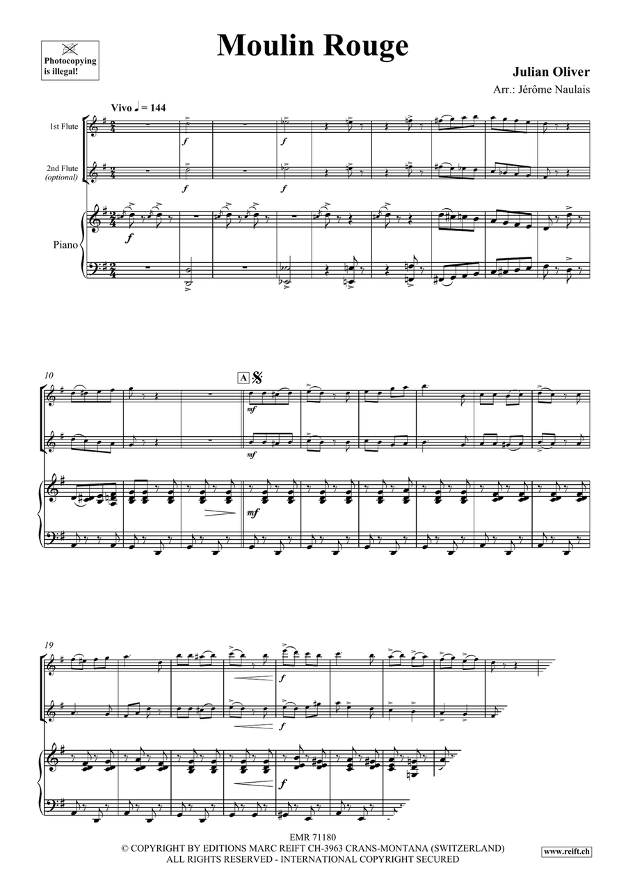Moulin Rouge Moulin Rouge Flute Duet scores gallery preview page 3