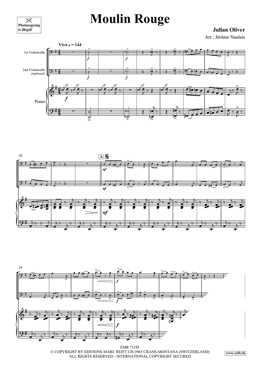 Moulin Rouge Moulin Rouge Cello scores gallery preview page 3