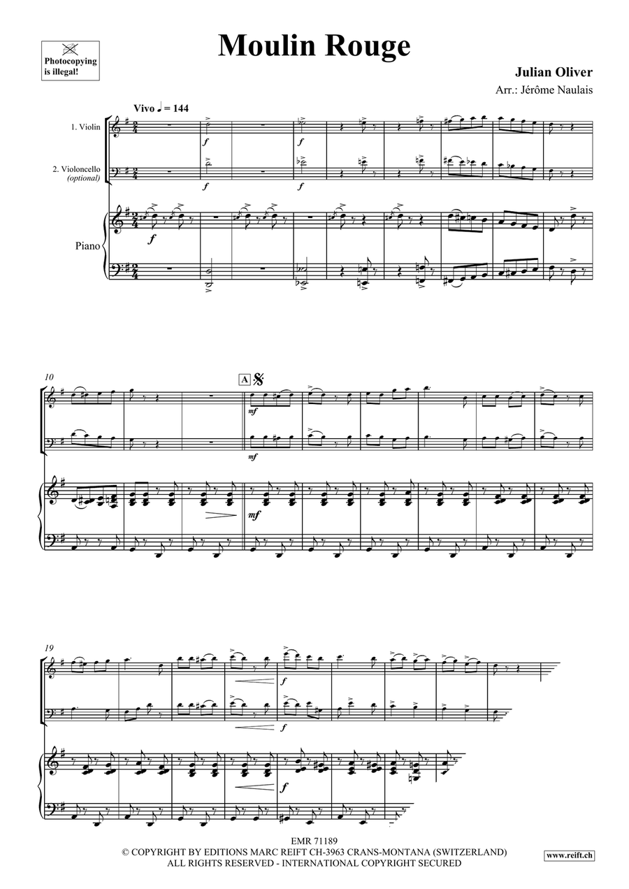 Moulin Rouge Moulin Rouge Piano Trio scores gallery preview page 3