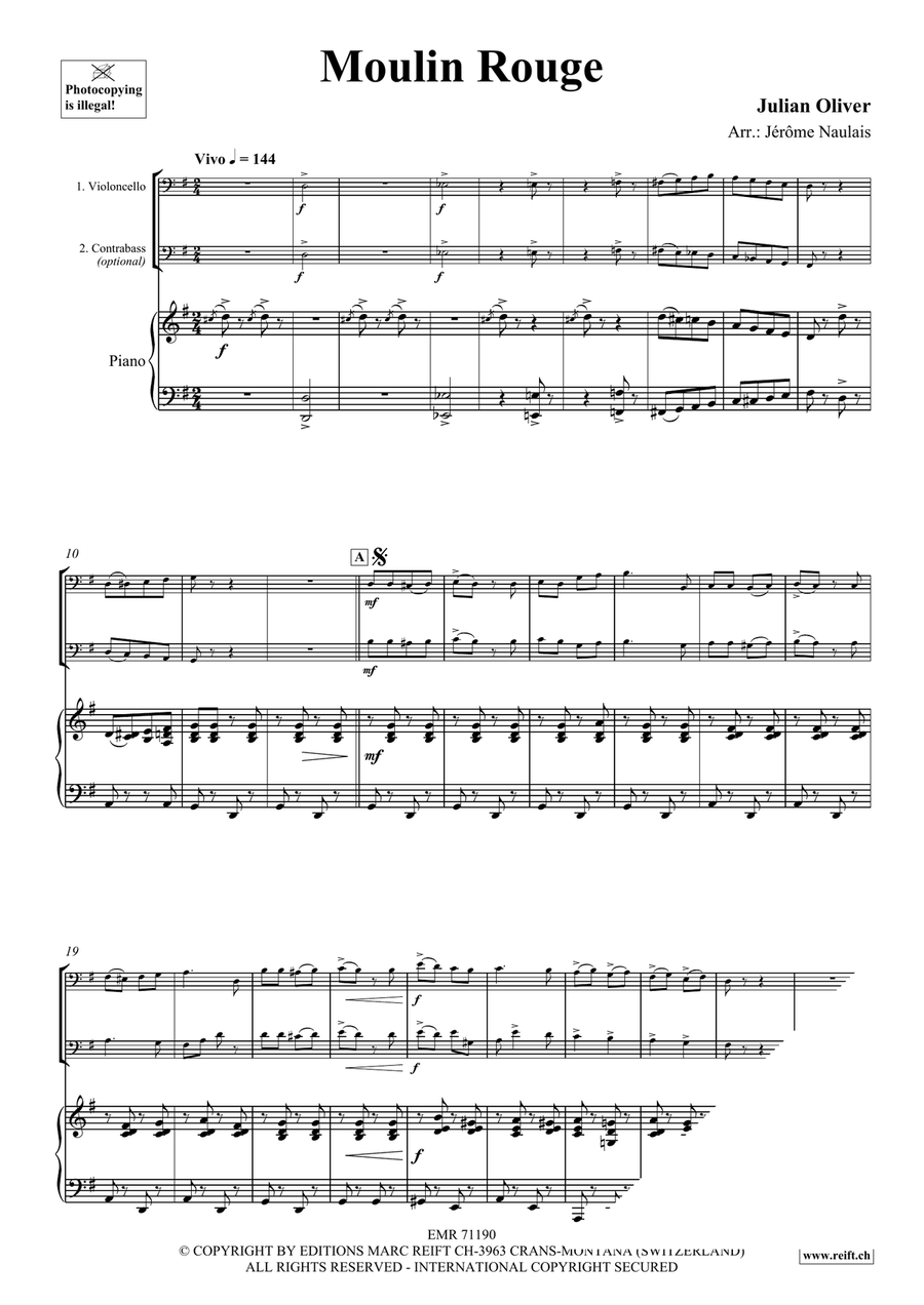 Moulin Rouge Moulin Rouge Double Bass scores gallery preview page 3