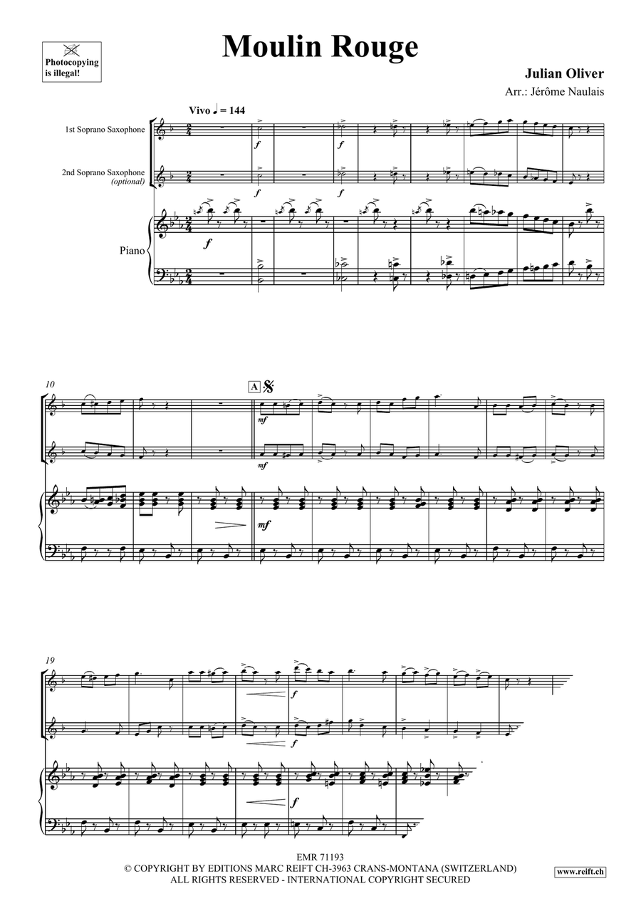 Moulin Rouge Moulin Rouge Soprano Saxophone scores gallery preview page 3