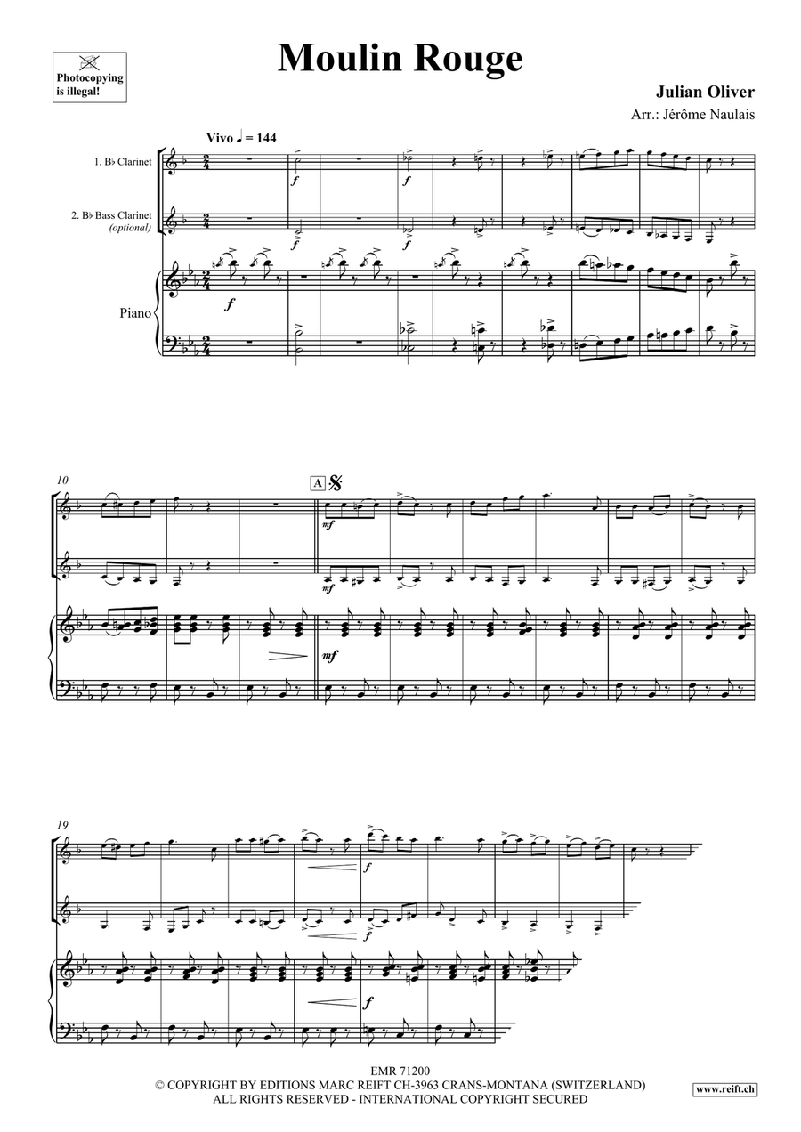 Moulin Rouge Moulin Rouge Bass Clarinet scores gallery preview page 3