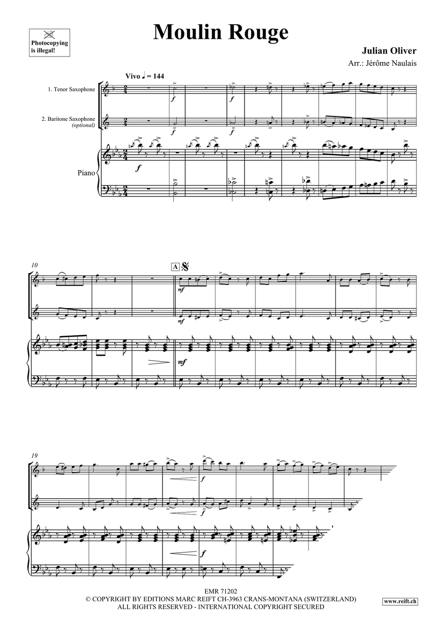 Moulin Rouge Moulin Rouge Tenor Saxophone scores gallery preview page 3