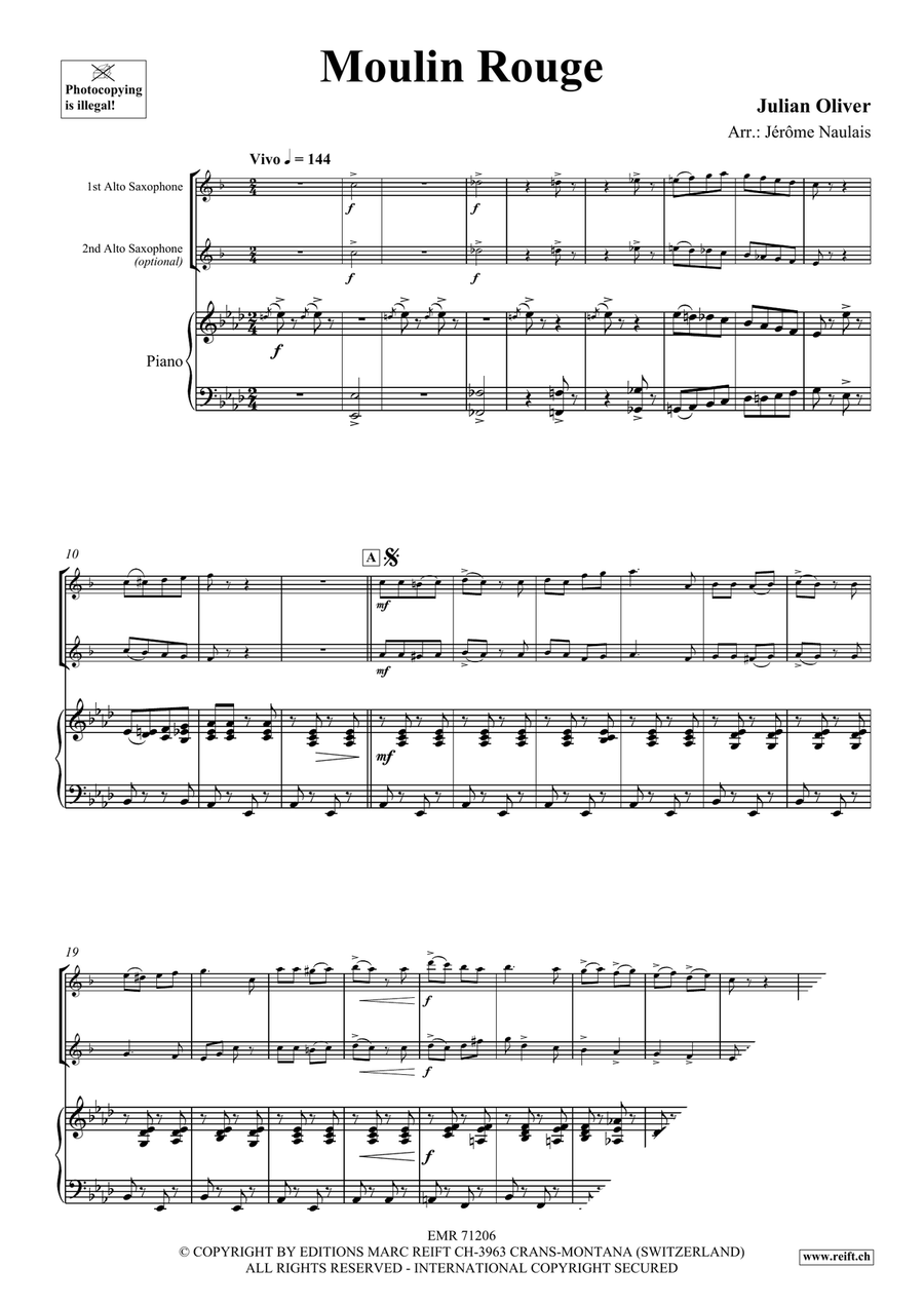 Moulin Rouge Moulin Rouge Alto Saxophone scores gallery preview page 3