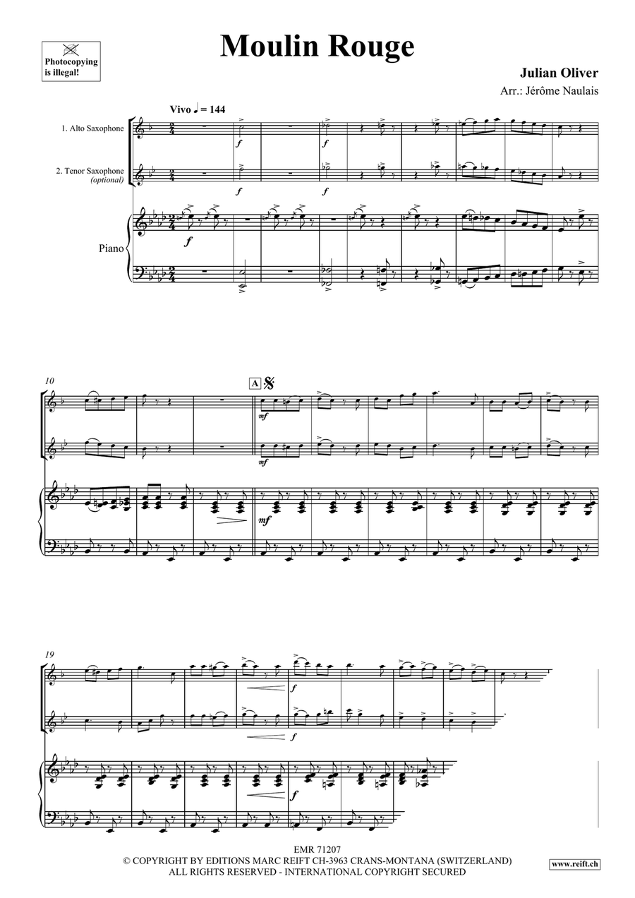 Moulin Rouge Moulin Rouge Tenor Saxophone scores gallery preview page 3