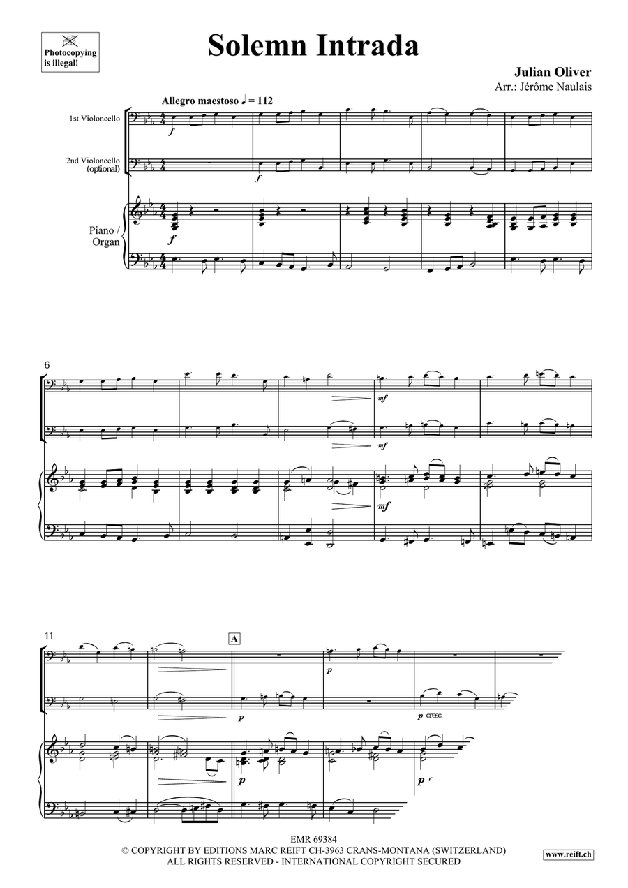 Solemn Intrada Solemn Intrada Cello scores gallery preview page 3