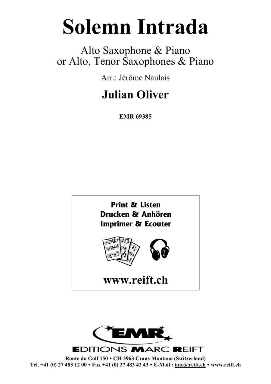 Solemn Intrada Solemn Intrada Tenor Saxophone scores gallery preview page 2