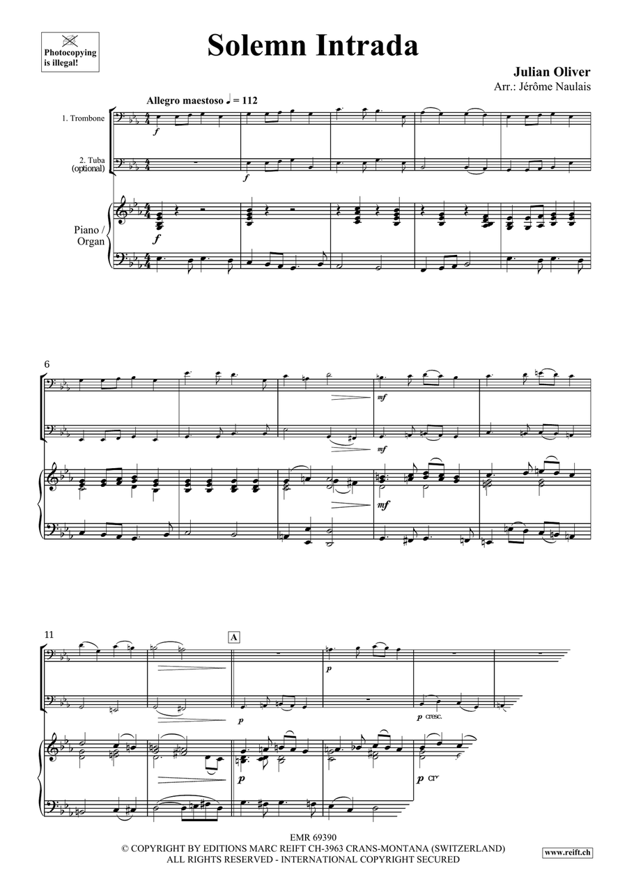 Solemn Intrada Solemn Intrada Trombone scores gallery preview page 3