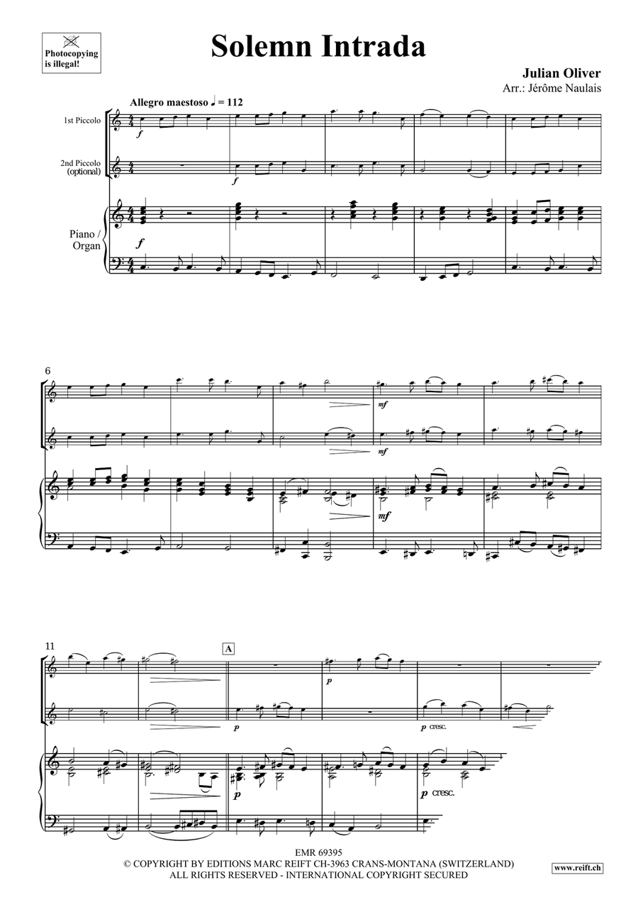 Solemn Intrada Solemn Intrada Piccolo scores gallery preview page 3