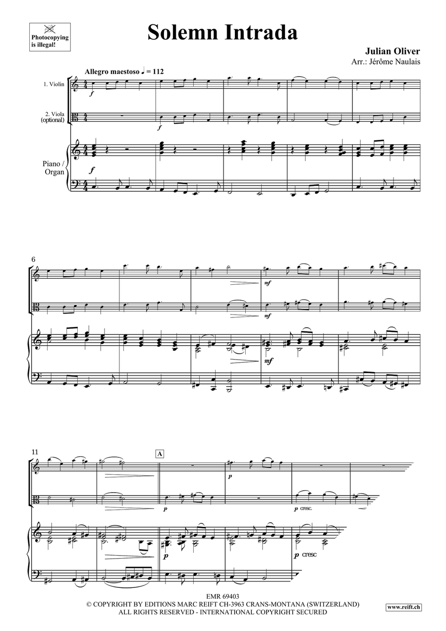 Solemn Intrada Solemn Intrada Viola scores gallery preview page 3