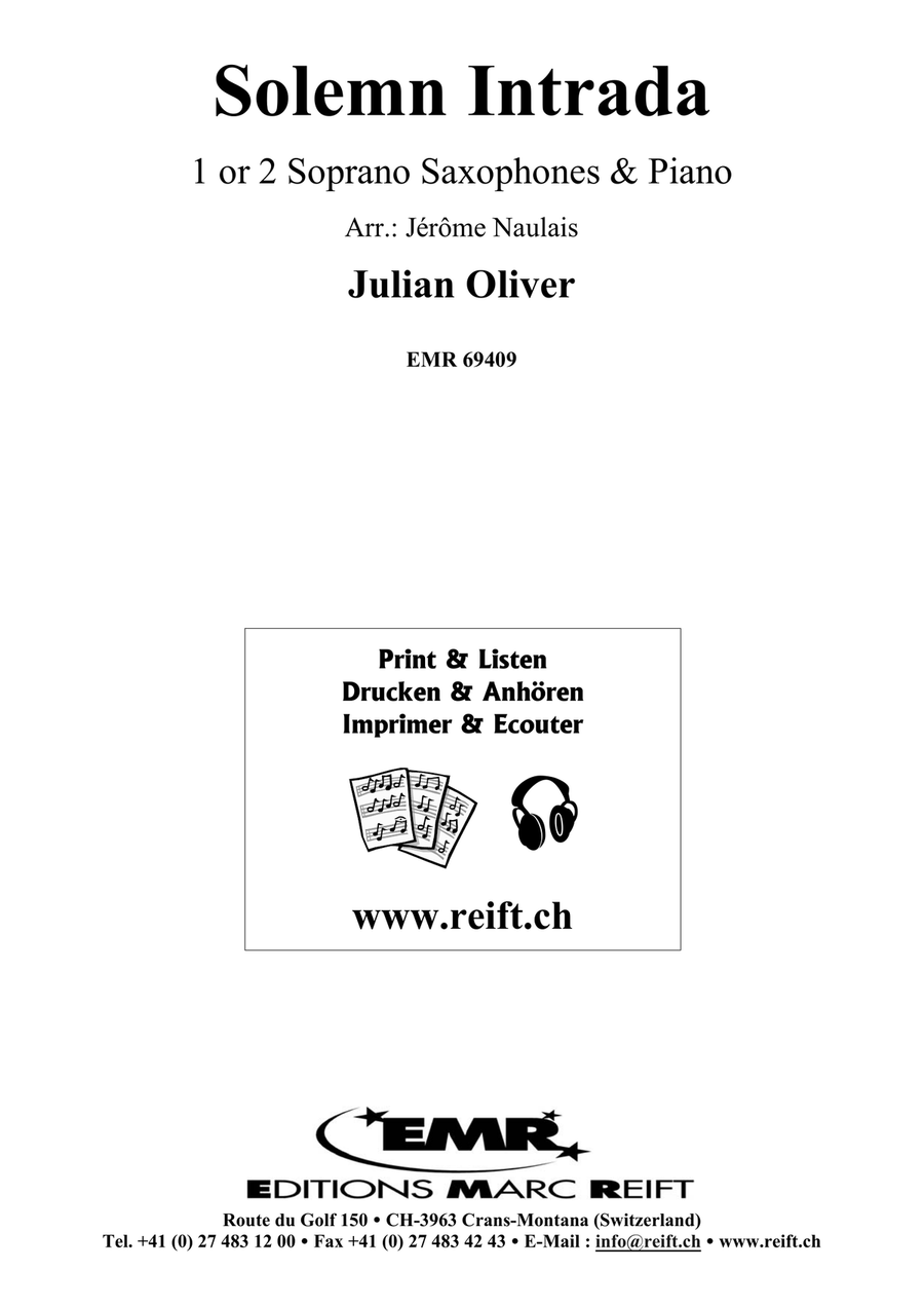 Solemn Intrada Solemn Intrada Soprano Saxophone scores gallery preview page 2