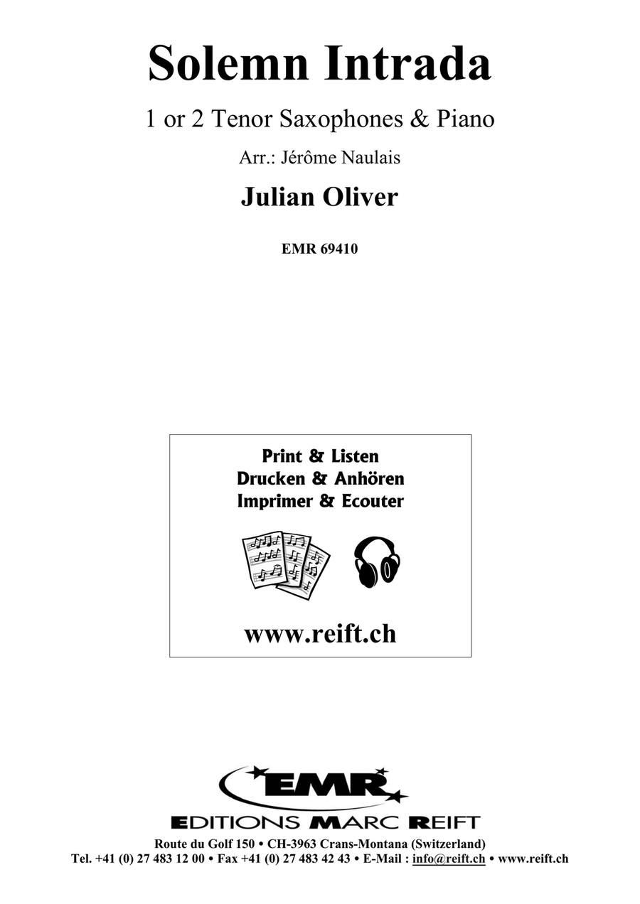 Solemn Intrada Solemn Intrada Tenor Saxophone scores gallery preview page 2