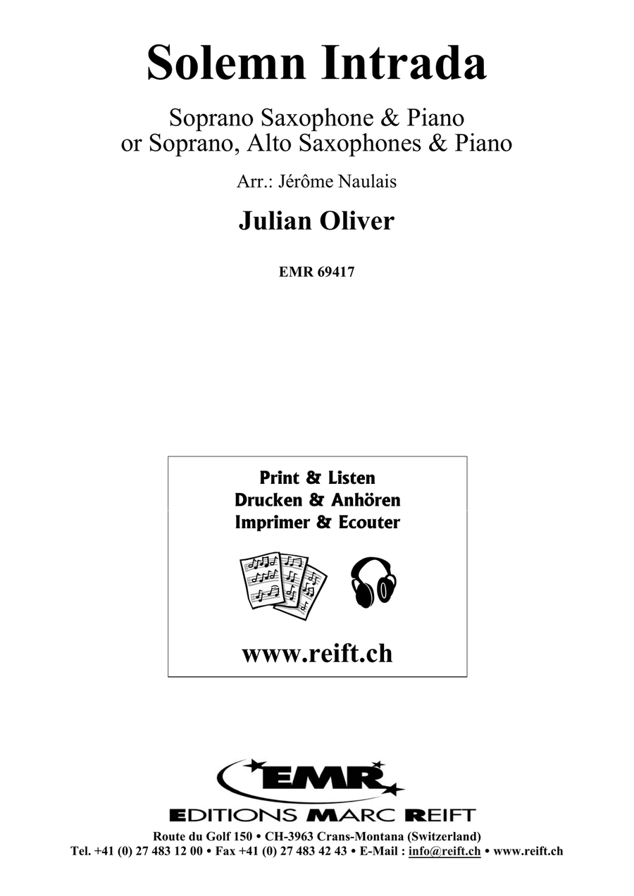 Solemn Intrada Solemn Intrada Soprano Saxophone scores gallery preview page 2