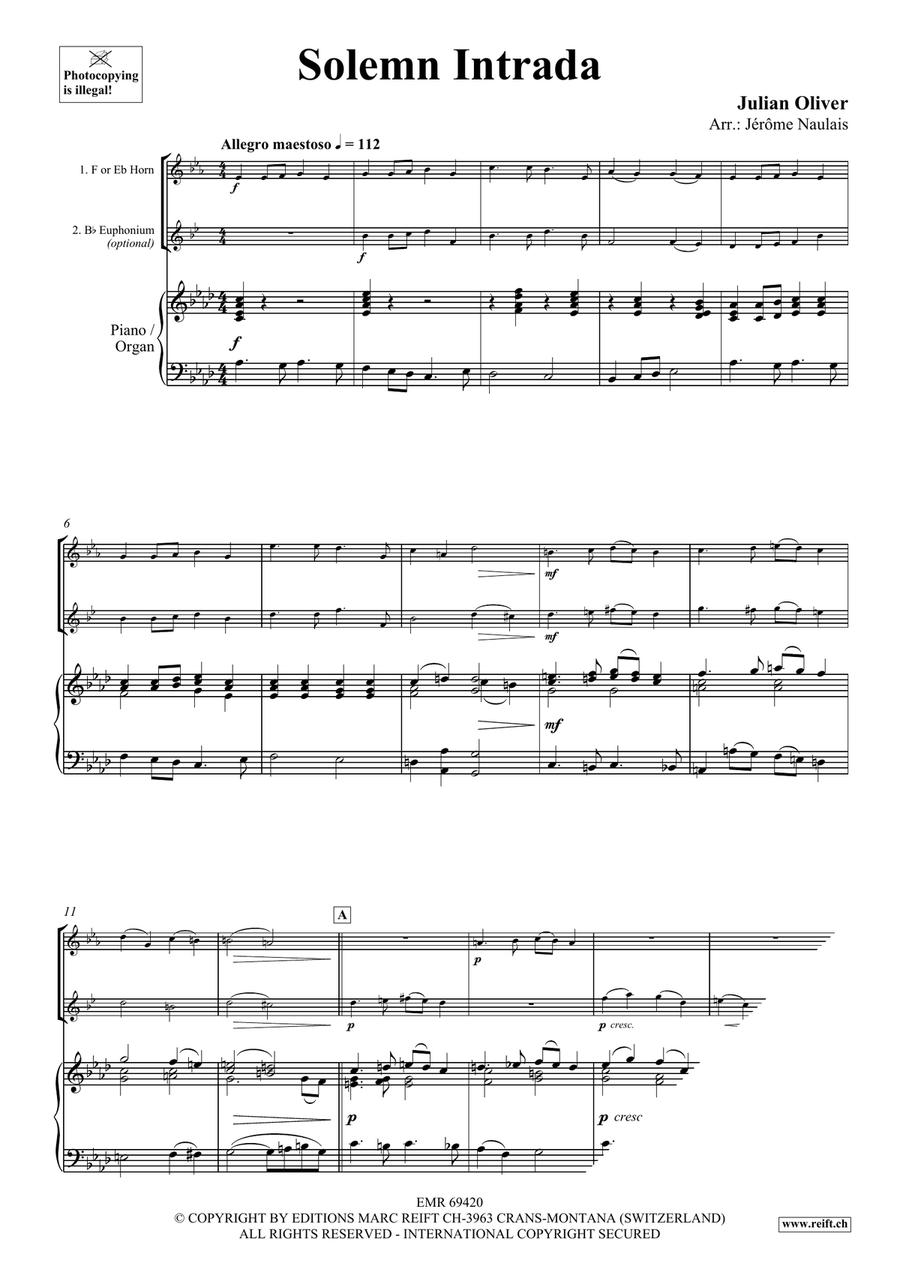 Solemn Intrada Solemn Intrada Euphonium scores gallery preview page 3