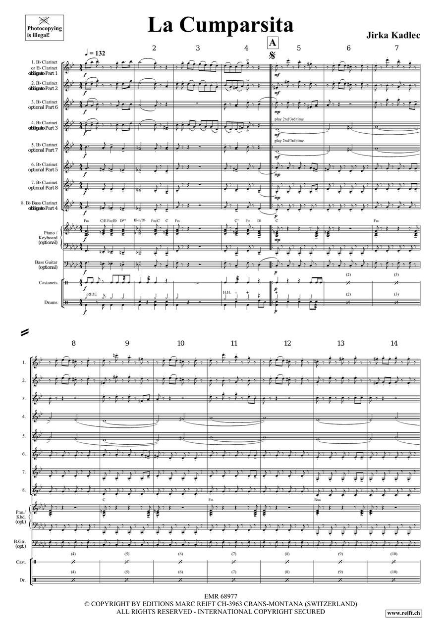 La Cumparsita La Cumparsita Clarinet scores gallery preview page 4