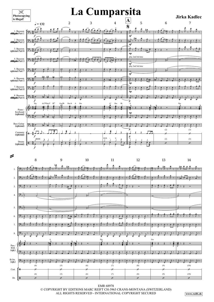 La Cumparsita La Cumparsita Bassoon scores gallery preview page 4