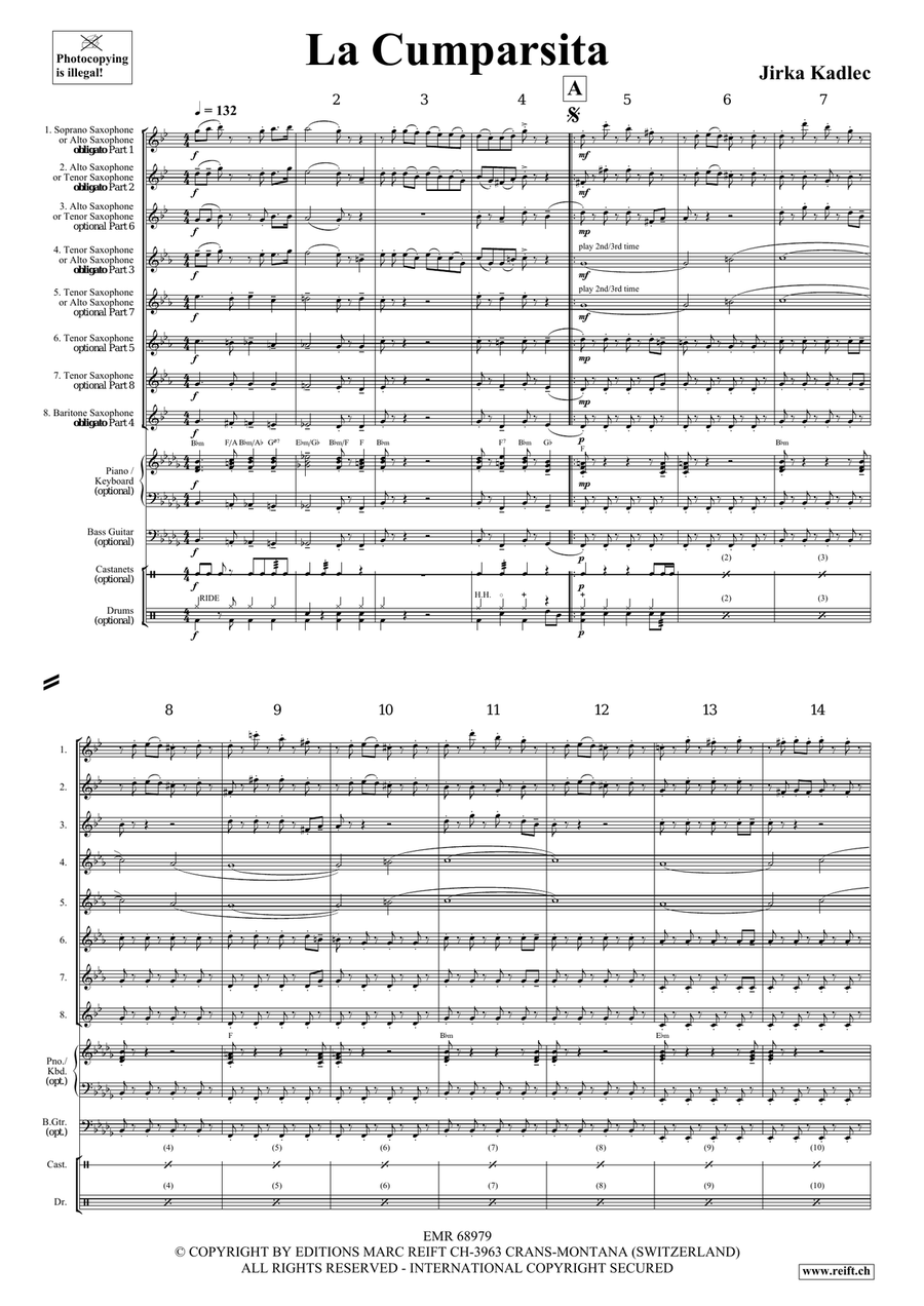 La Cumparsita La Cumparsita Saxophone scores gallery preview page 4