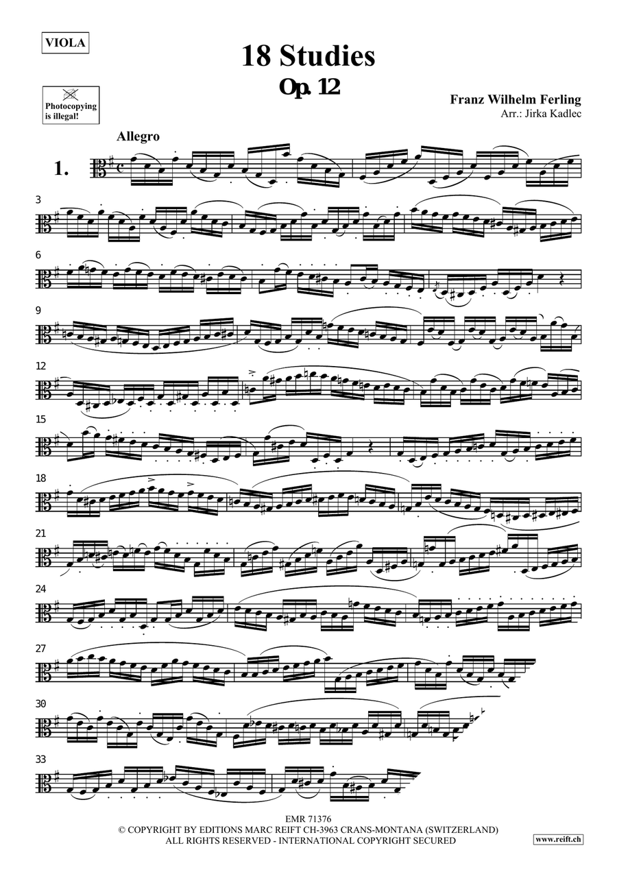 18 Studies 18 Studies Viola Solo scores gallery preview page 3