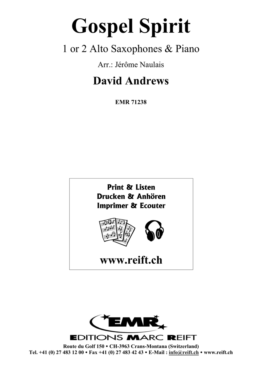 Gospel Spirit Gospel Spirit Alto Saxophone scores gallery preview page 2