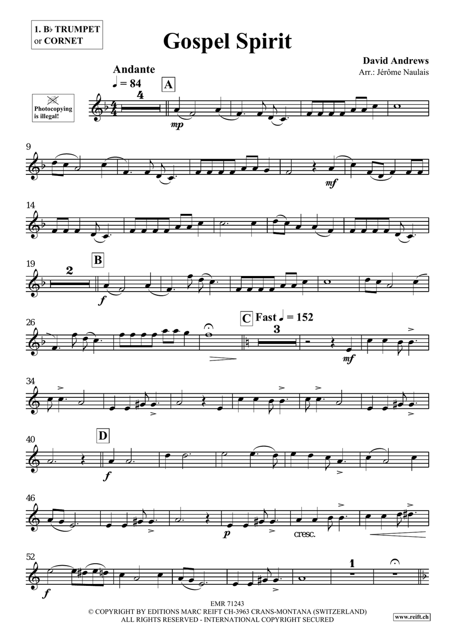 Gospel Spirit Gospel Spirit Cornet scores gallery preview page 3