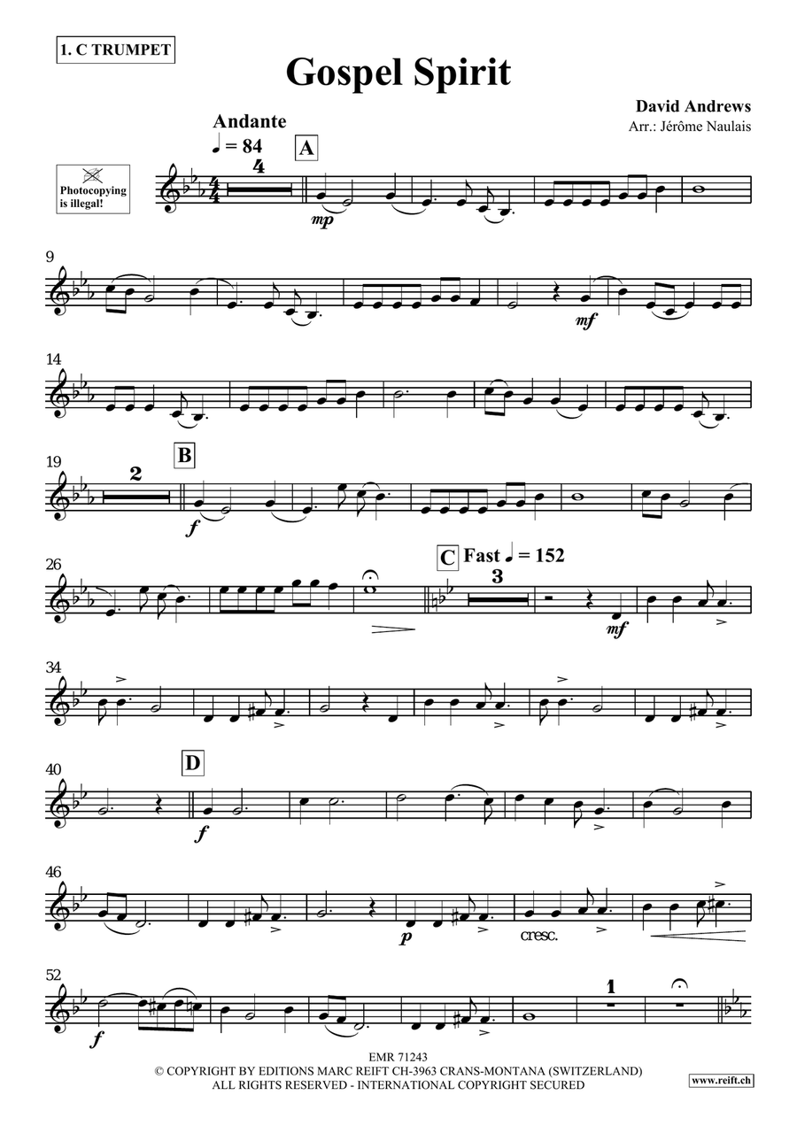 Gospel Spirit Gospel Spirit Cornet scores gallery preview page 5