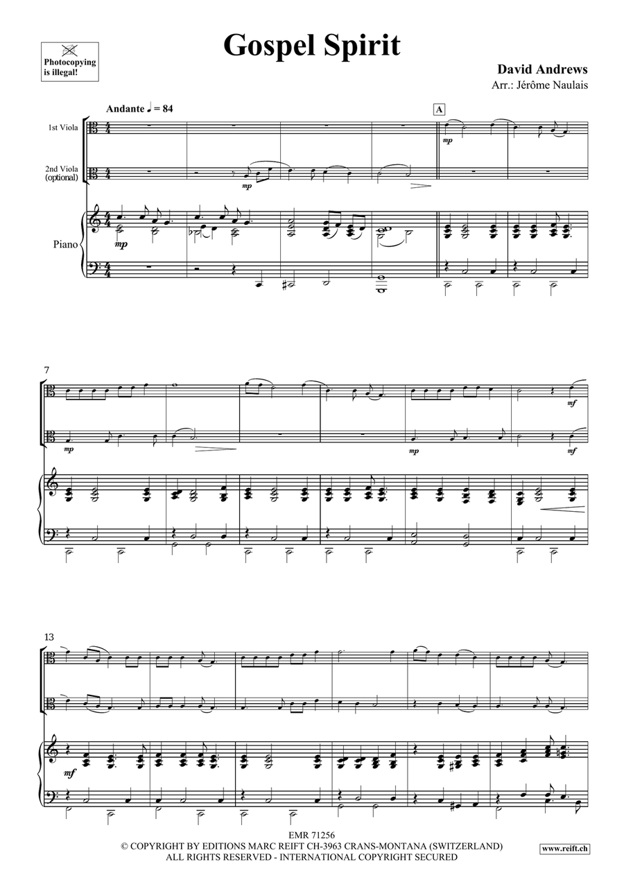 Gospel Spirit Gospel Spirit Viola scores gallery preview page 3