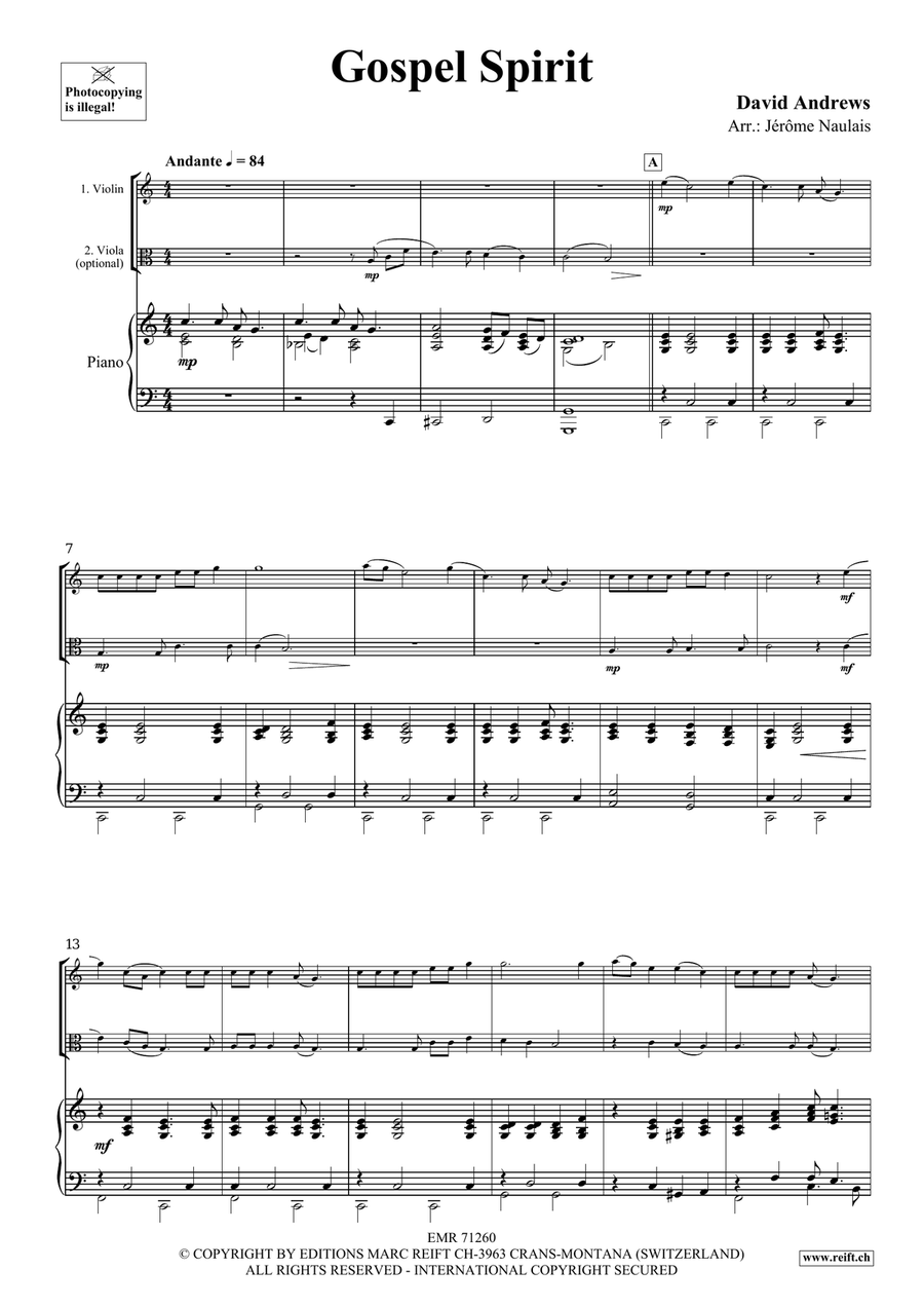 Gospel Spirit Gospel Spirit Viola scores gallery preview page 3