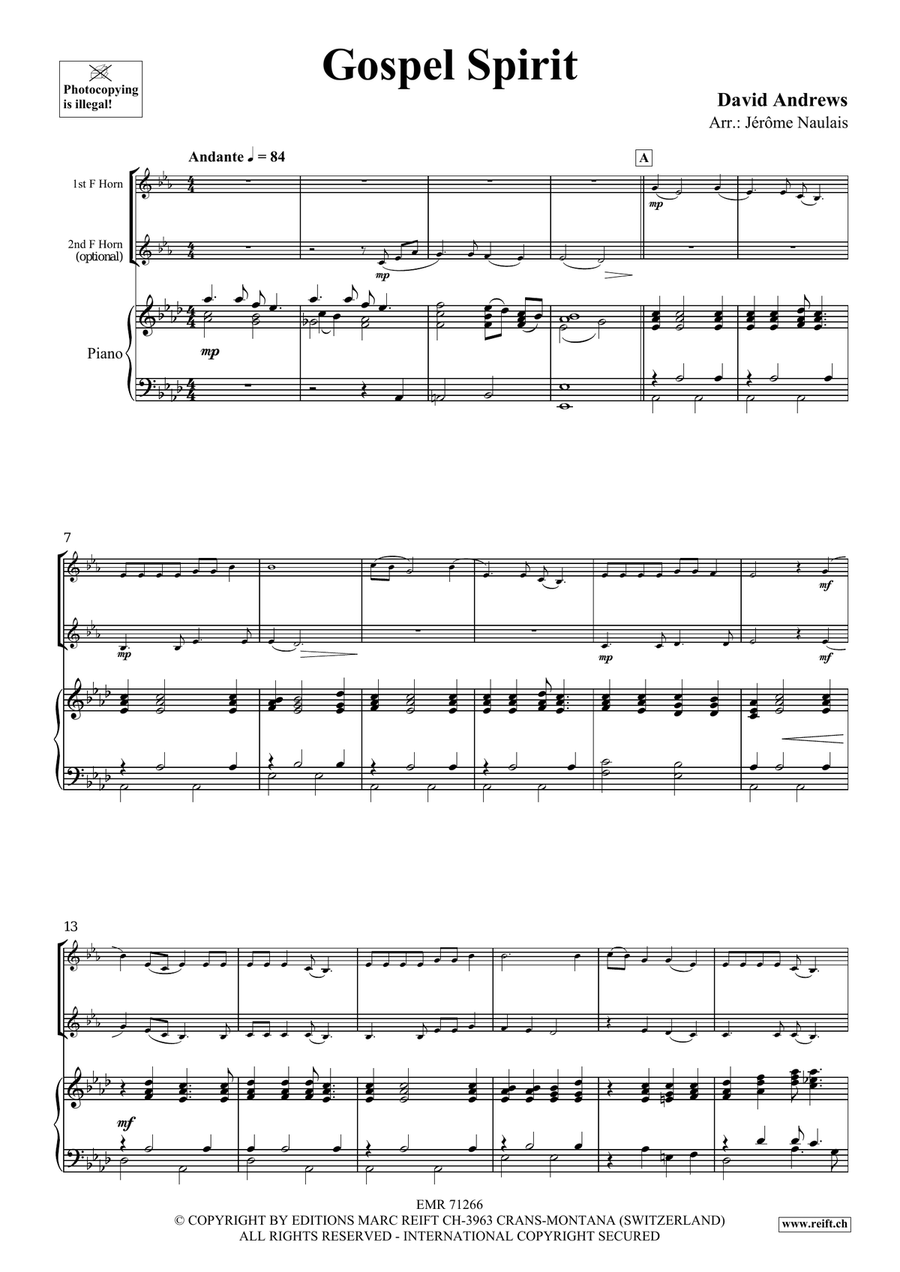 Gospel Spirit Gospel Spirit Horn scores gallery preview page 3