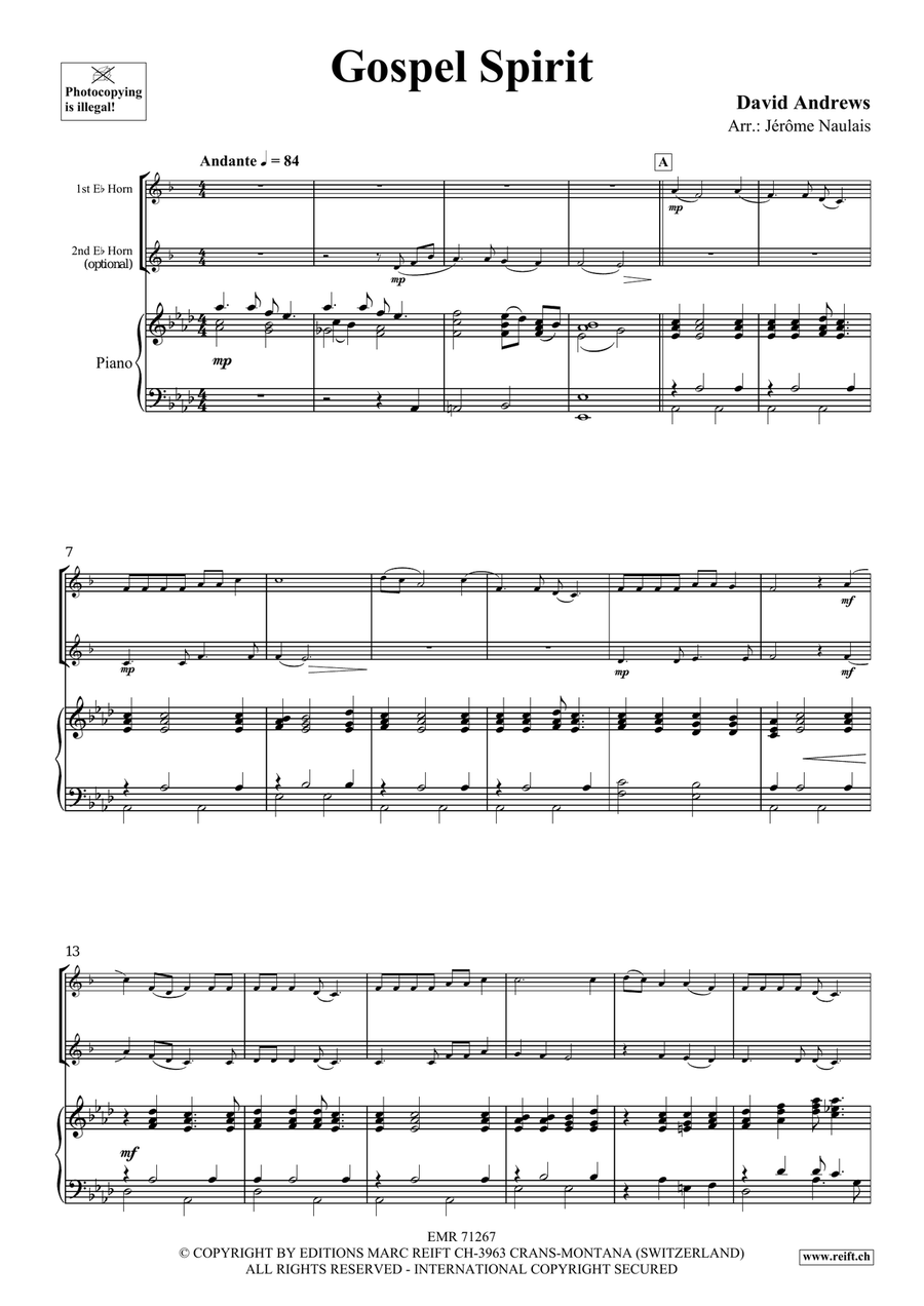 Gospel Spirit Gospel Spirit Horn scores gallery preview page 3