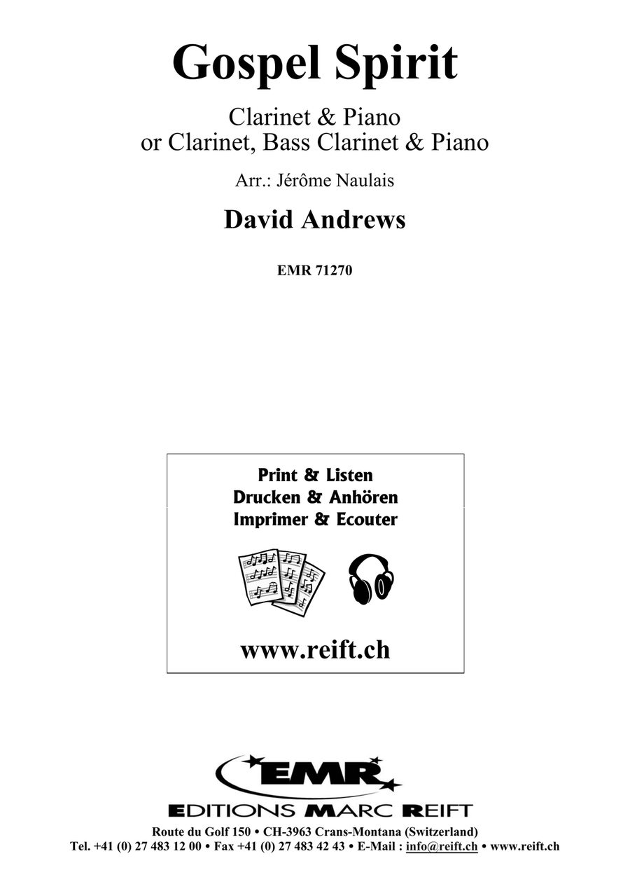 Gospel Spirit Gospel Spirit Bass Clarinet scores gallery preview page 2