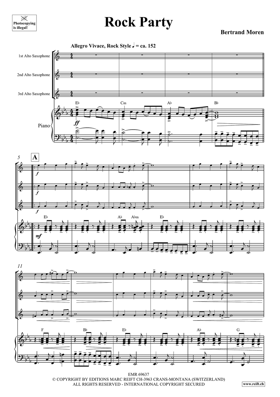 Rock Party Rock Party Alto Saxophone scores gallery preview page 4