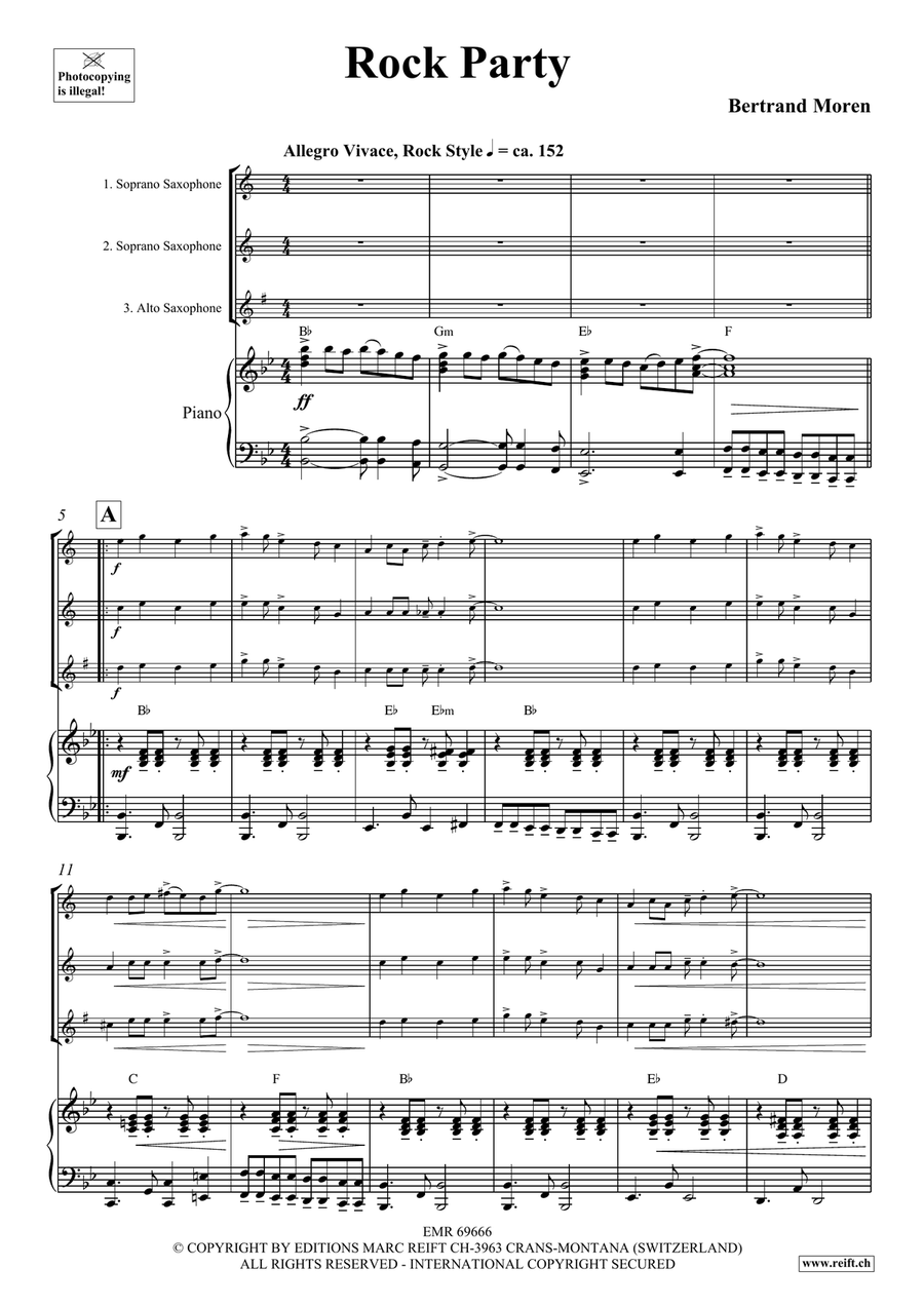 Rock Party Rock Party Soprano Saxophone scores gallery preview page 4