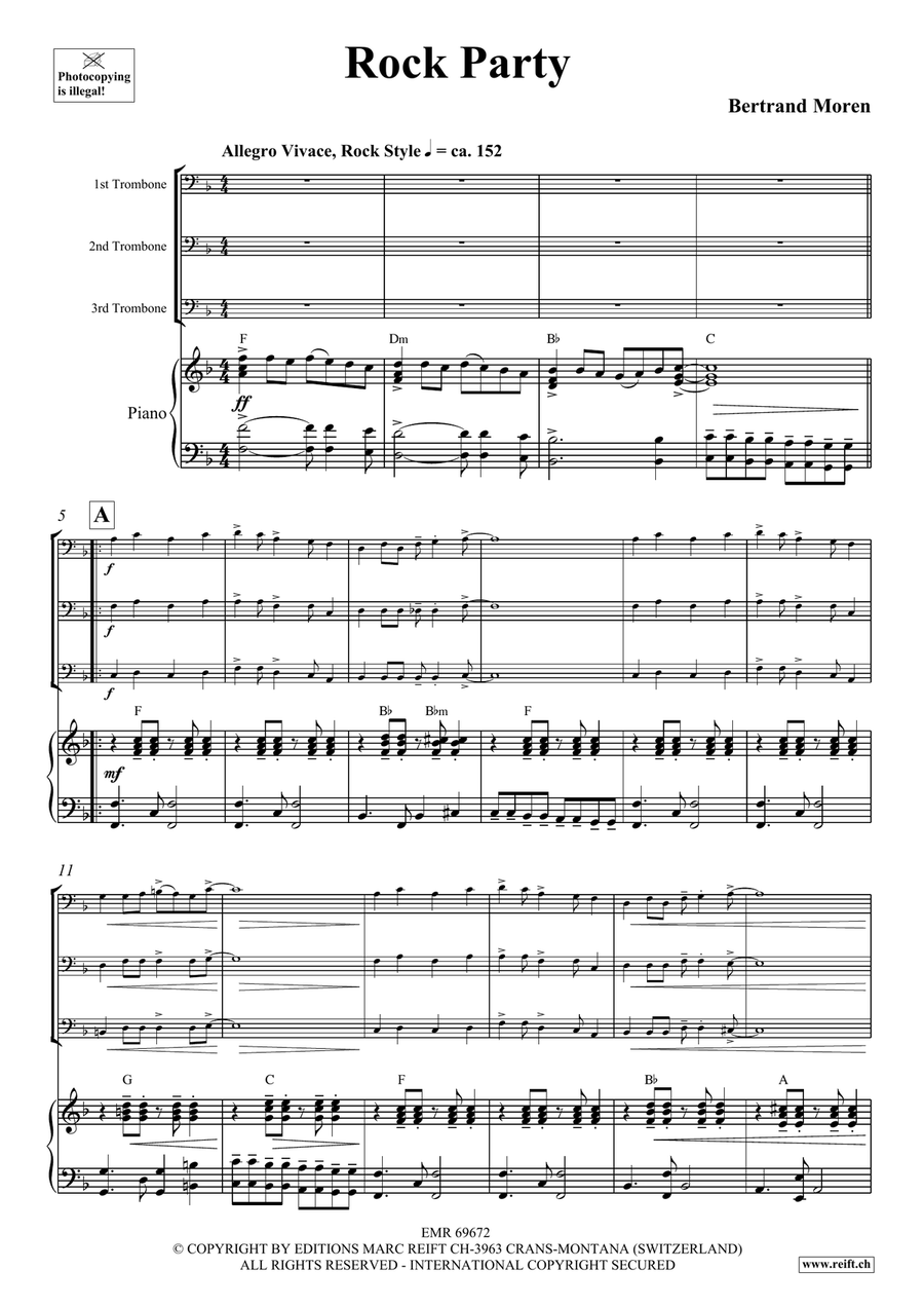 Rock Party Rock Party Trombone Trio scores gallery preview page 4
