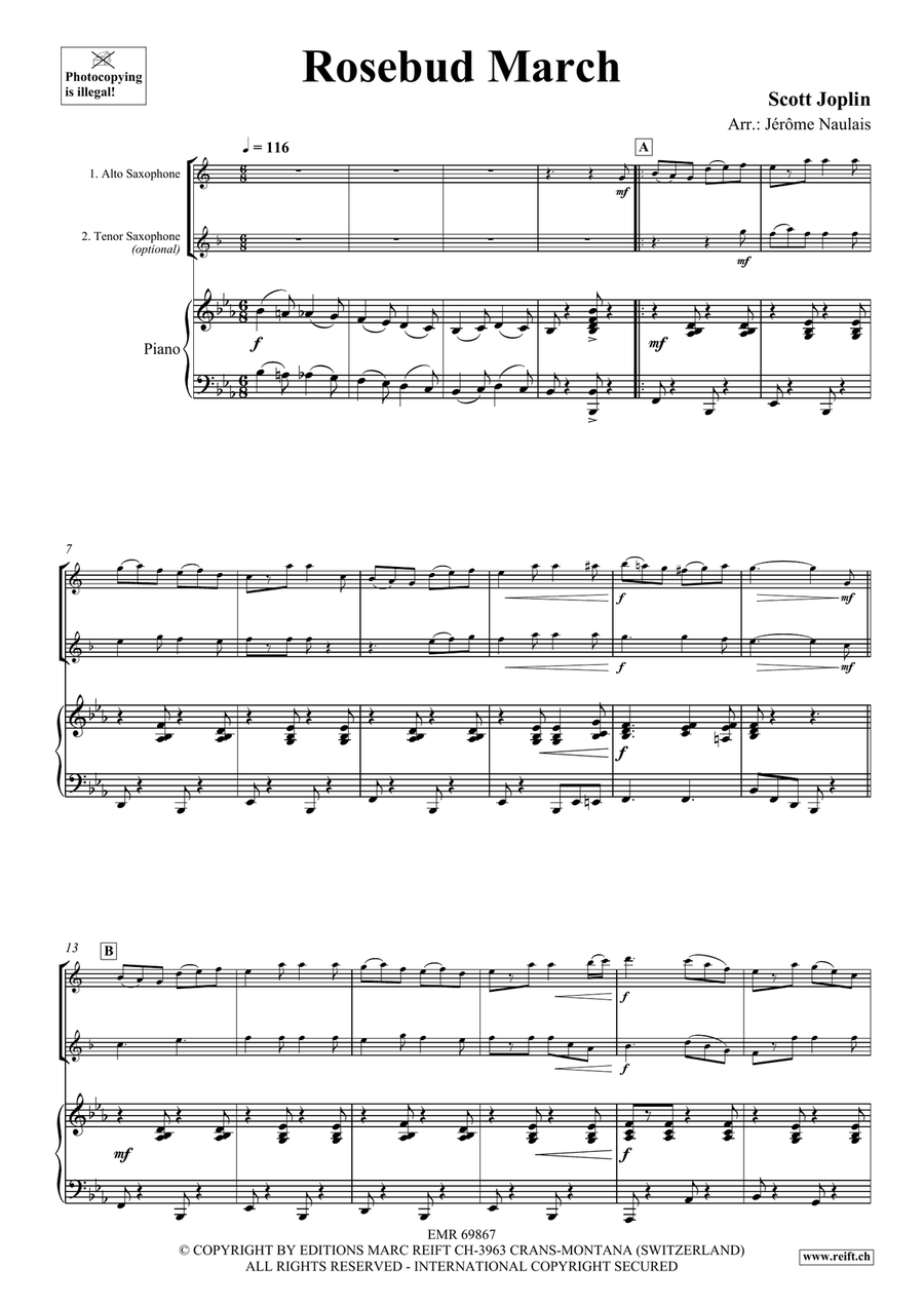 Rosebud March Rosebud March Tenor Saxophone scores gallery preview page 3