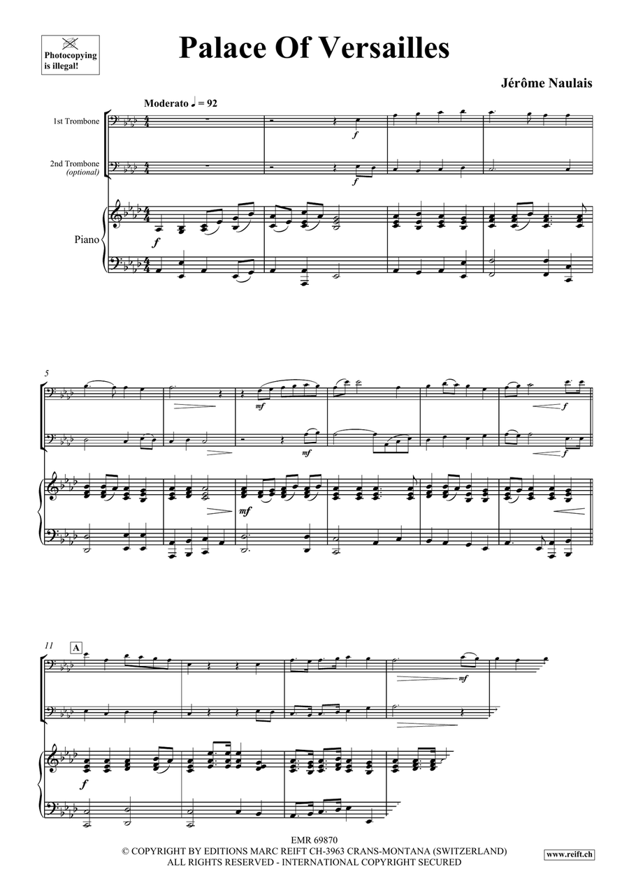 Palace Of Versailles Palace Of Versailles Trombone Duet scores gallery preview page 4